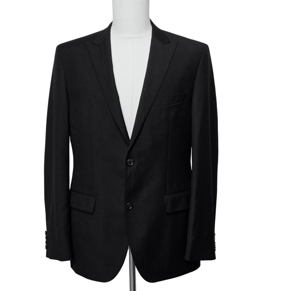 Men's Black Two-Button Blazer